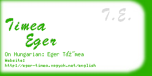 timea eger business card